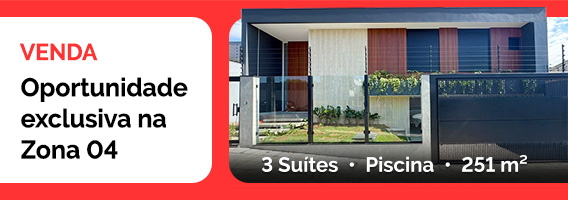 Venda: oportunidade exclusiva na Zona 04, casa com 3 suítes, piscina e 251 m²